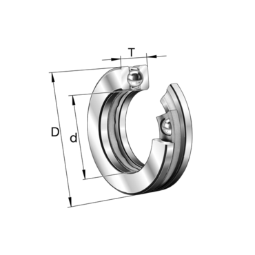 Thrust ball bearing Single direction Series: 513